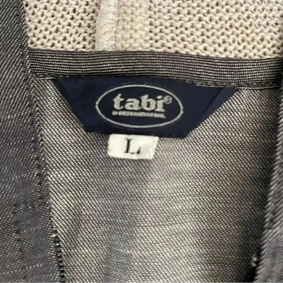 2 for $30 Tabit Front Zipper Lightweight Color Black Sweater SZ L - Picture 6 of 10